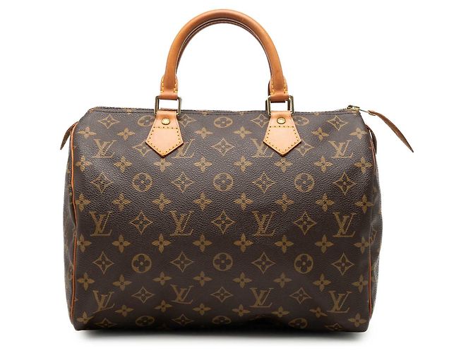 Bolsa Boston Louis Vuitton Monogram Speedy 30 Castanha Marrom
