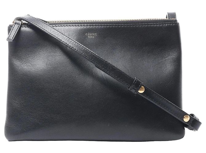 Céline Borsa a tracolla Celine Trio Small in pelle Nero