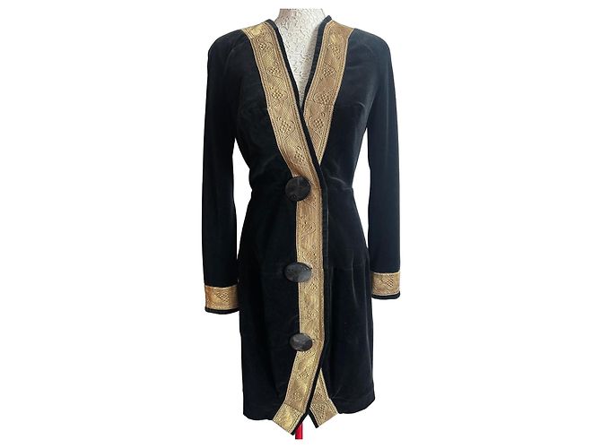 Vivienne Westwood London Schwarzes Samtkleid