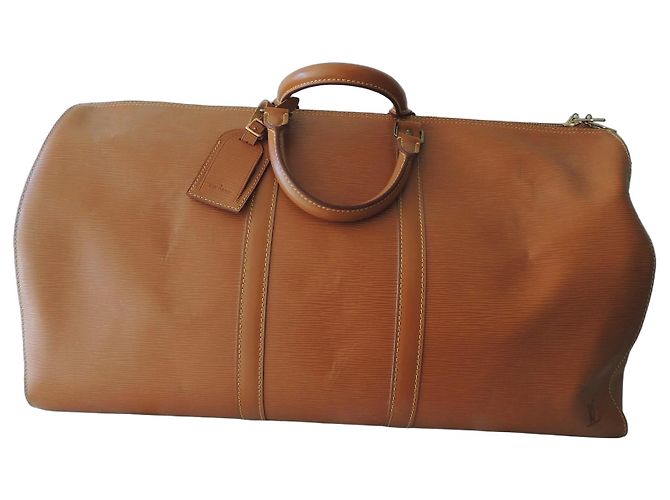 Louis Vuitton Keepall 55 Couro Epi Gold Caramelo