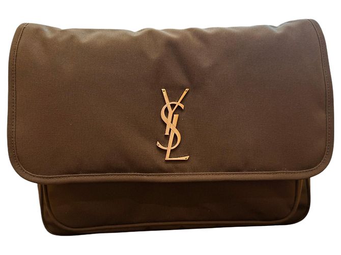 Autre Marque Saint Laurent Niki Messenger Nylon Marron
