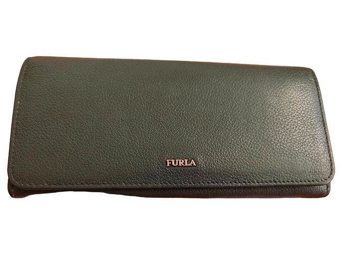 Furla Ledergeldbörse Schwarz