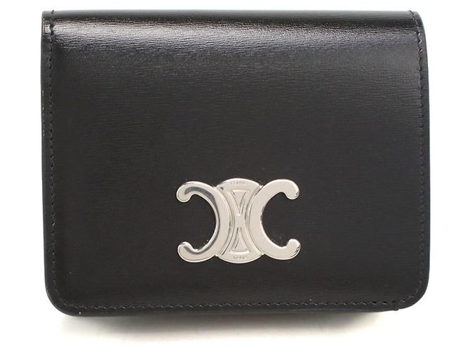 Céline CELINE Triomphe Bi-fold Wallet Black