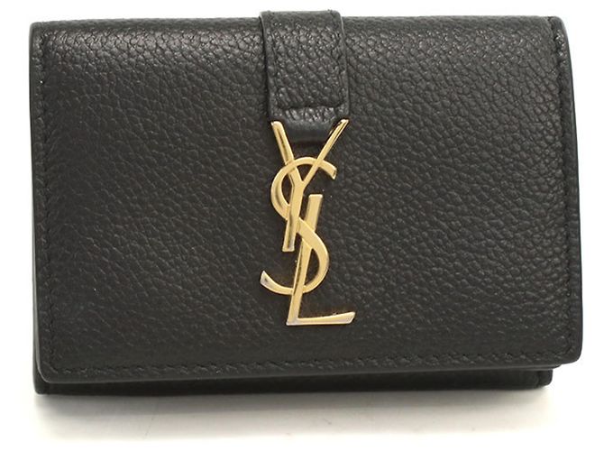 Autre Marque SAINT LAURENT Origami Tiny Wallet Black