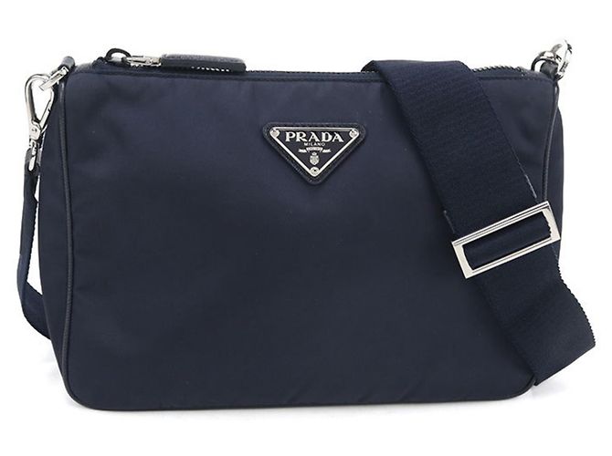 Borsa a tracolla Prada da uomo in Re-NYLON blu navy