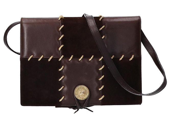 Borsa a tracolla in pelle marrone Salvatore Ferragamo