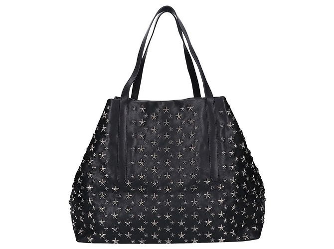 Borsa Tote Pimlico in pelle con borchie a stella Jimmy Choo Nero