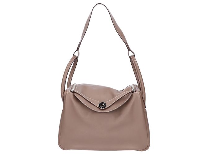 Hermès Bolsa de Ombro Hermes Swift Lindy 30 Taupe