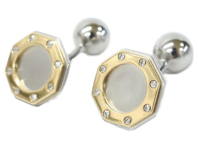 Gemelli Cartier Oretacier in oro giallo 18K e acciaio inossidabile Argento D'oro