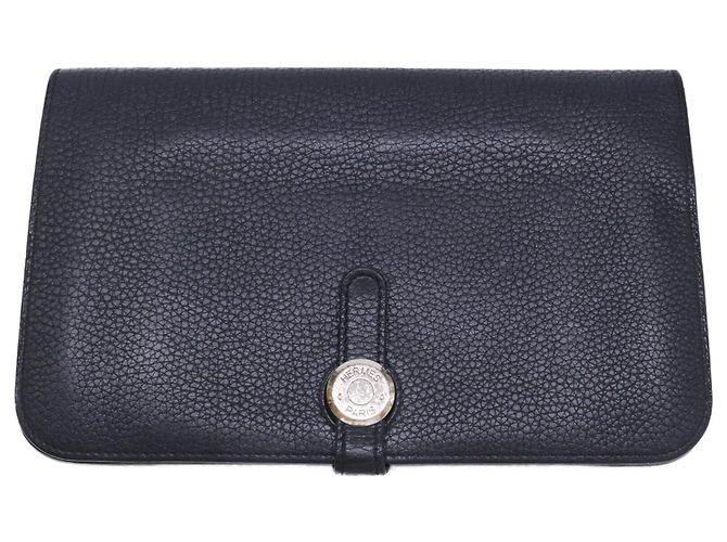 Hermès Hermes Dogon Duo GM Langbeutel Schwarz