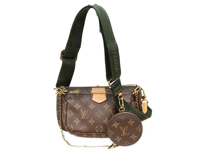 Louis Vuitton Monogram Multipochette Accessoires Schultertasche Braun Khaki