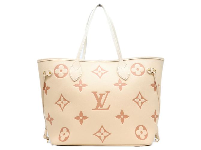 Saco Tote Louis Vuitton Empreinte Crème Rose Trianon Neverfull MM Bege