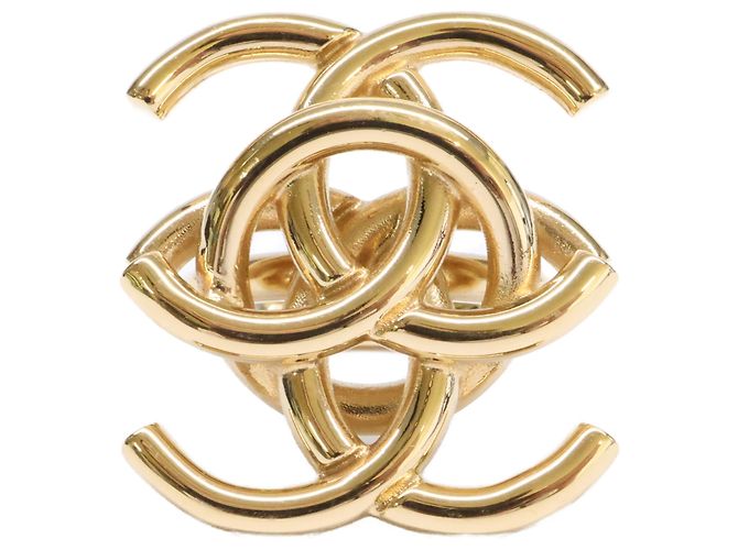 Anillo Chanel B26A ABH798 Double Coco Mark Dorado