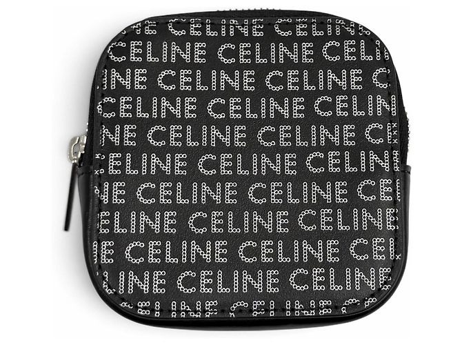 Céline Celine Black Leather Coin Case