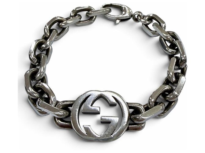 Pulsera con dije Interlocking G Gucci 627068 AG925 Plata