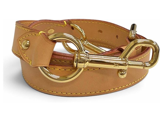 Alça de ombro em couro natural Louis Vuitton