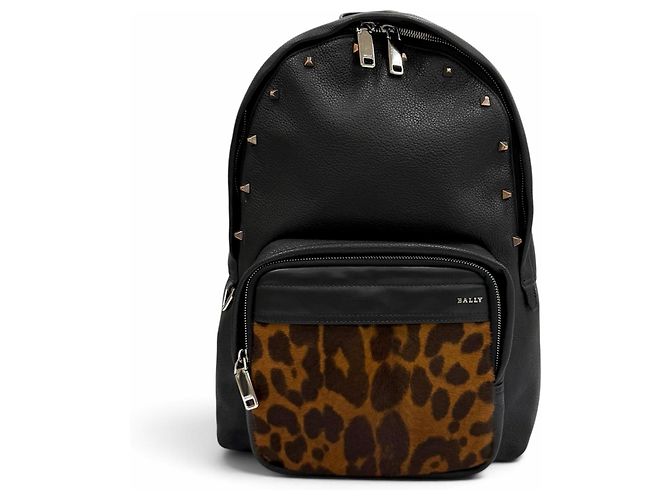 BALLY Wolfson Leder-Rucksack Braun Schwarz
