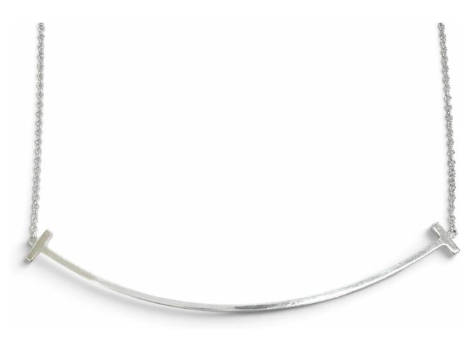 Autre Marque Collana con pendente Tiffany T Smile Large Argento