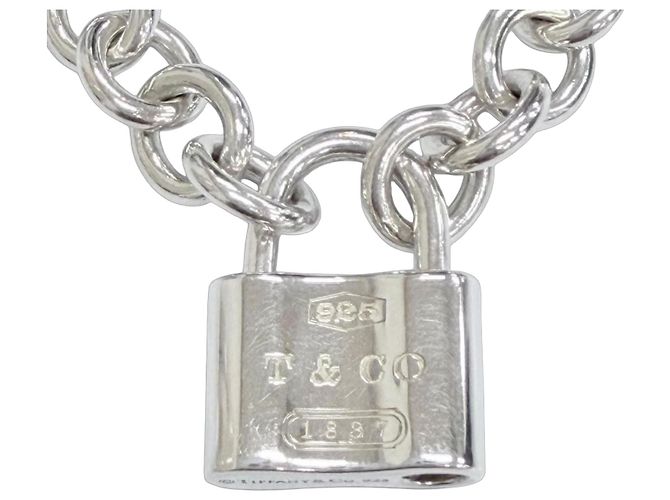Autre Marque Colar Tiffany & Co. 1837 Lock Cadena Prata