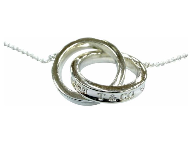 Autre Marque Collar con colgante Tiffany & Co. 1837 Interlocking Circle Plata