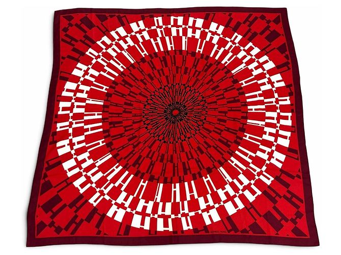 Hermès Hermes Carre Geant 140 OpH Optical H Misto Cashmere e Seta Stole Multicolore