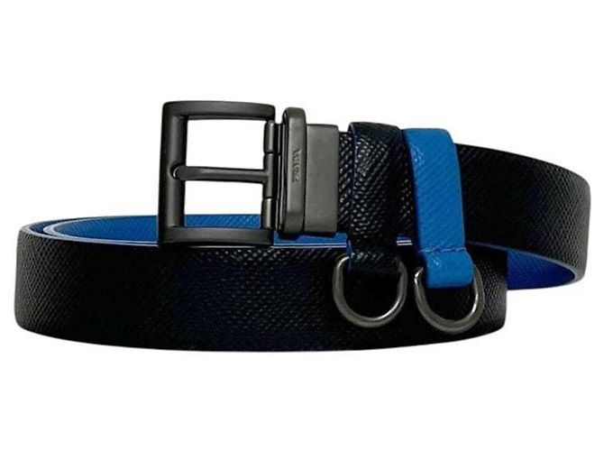 Ceinture réversible Prada Noir Bleu