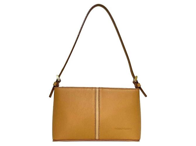Bolsa de ombro Burberry em couro bege