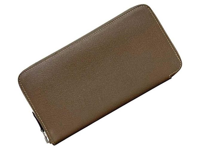 Hermès Hermes Azap Silk In Round Long Wallet Beige Taupe