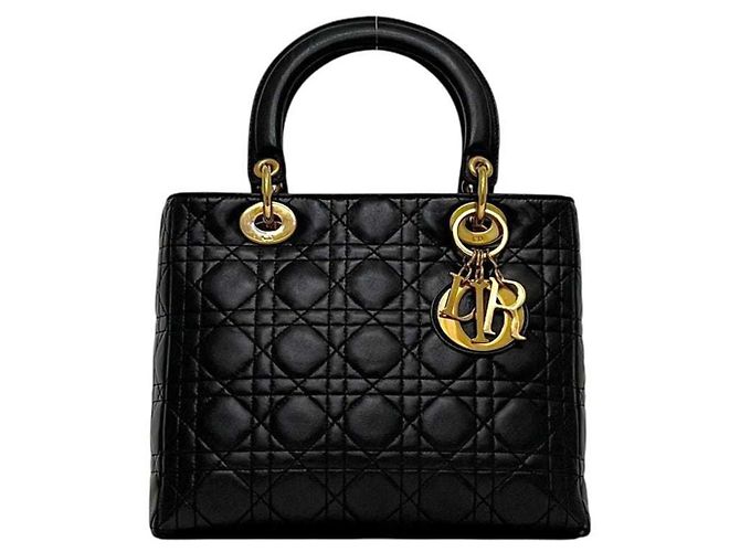 Christian Dior Lady Medium Handtasche Schwarz