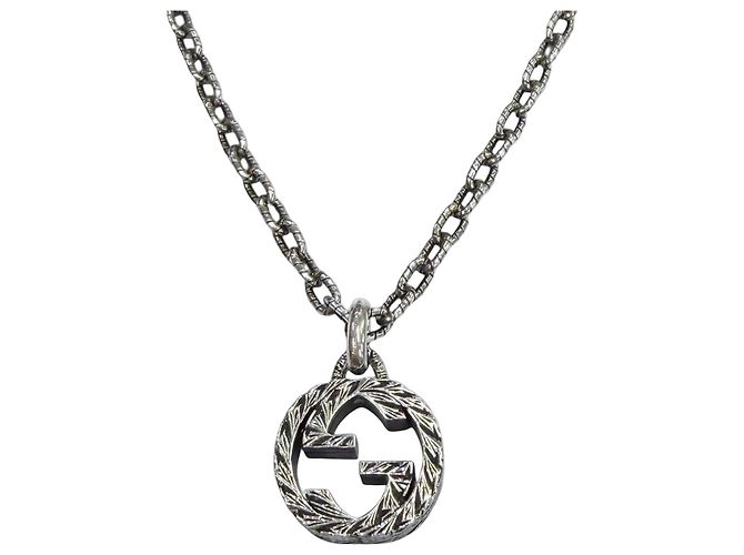 Collana a catena GUCCI Interlocking G Arabesque AG925 Argento