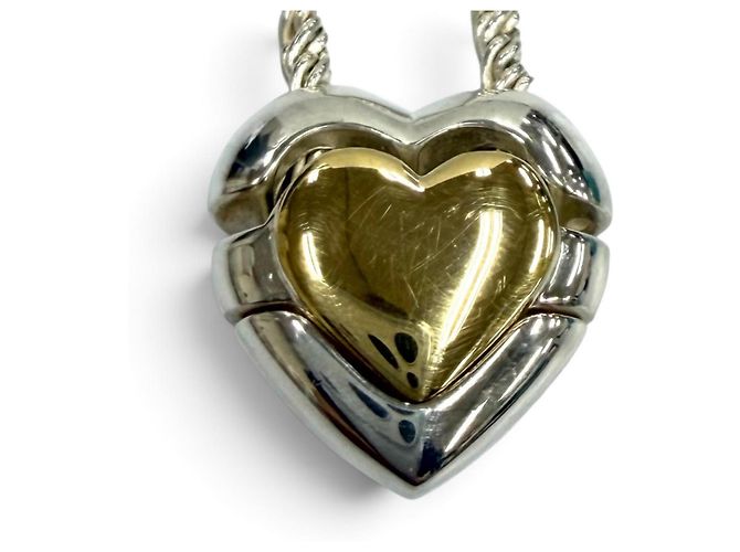 Autre Marque Collana Cuore in Oro 18K e Argento Tiffany & Co.