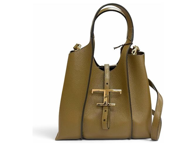Saco de Compras Mini T-Timeless da Tod's Verde oliva