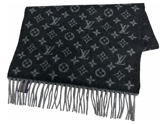 Stola in lana e cashmere Monogram Gradient Louis Vuitton Nero