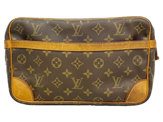 Borsa a pochette Louis Vuitton Monogram Compiegne 28 Marrone