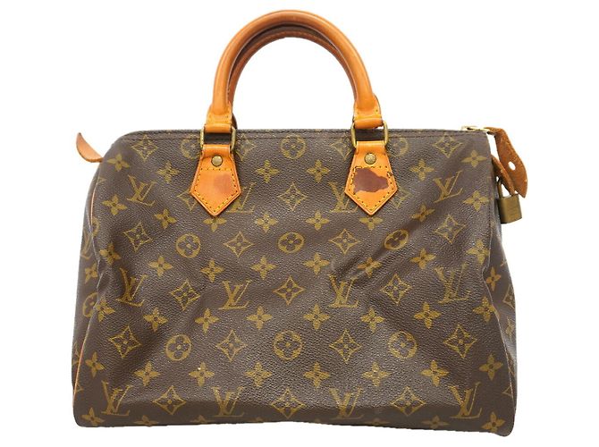 Sac à main Louis Vuitton Monogram Speedy 30 Marron