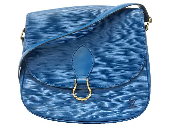 Bolso de hombro Louis Vuitton Epi Saint Cloud Azul