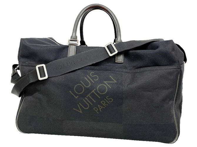 Borsa Louis Vuitton Boston Damier Géant Albatross Nero