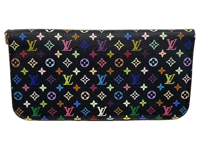 Louis Vuitton Monogram Multicolor Portefeuille Insolite Long Wallet Black Red