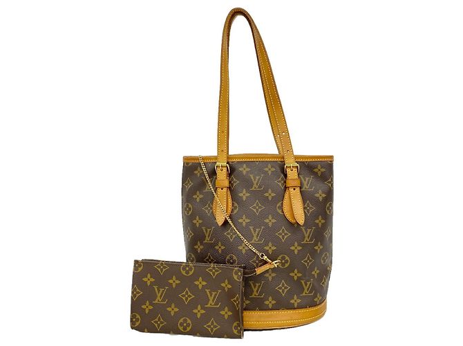 Borsa Tote Louis Vuitton Monogram Bucket PM Marrone
