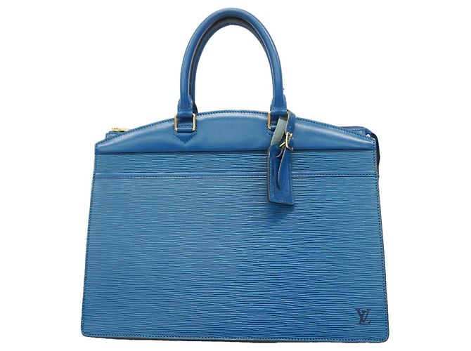 Borsa a mano Louis Vuitton Epi Riviera Blu