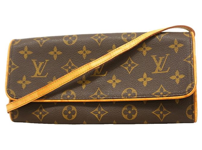 Bolsa de Ombro Louis Vuitton Monogram Pochette Twin GM Marrom