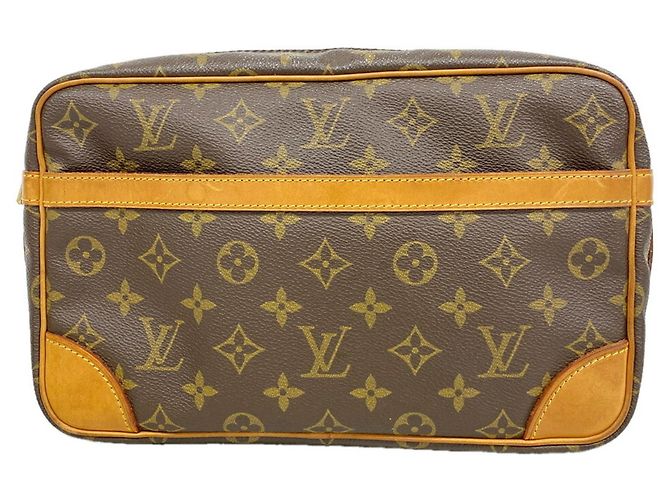 Borsa a pochette Louis Vuitton Monogram Compiegne 28 Marrone
