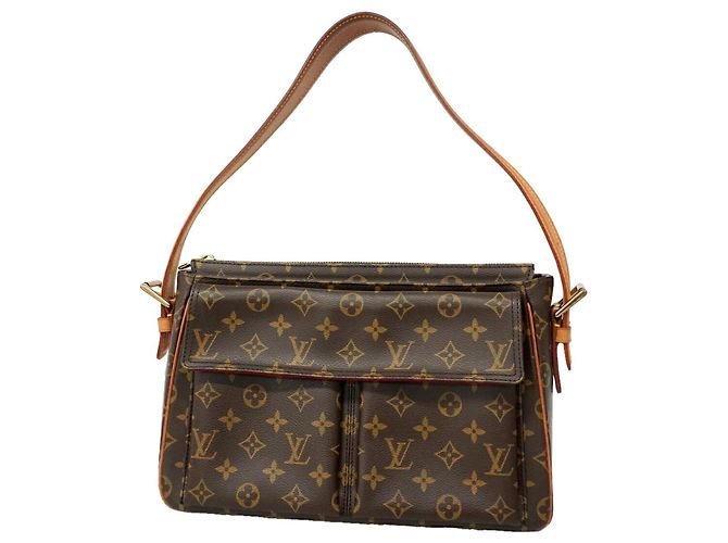 Borsa a tracolla Louis Vuitton Monogram Vivacite GM Marrone