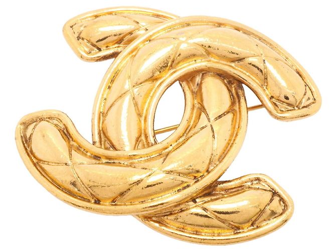 Timeless Chanel vergoldete Brosche Golden