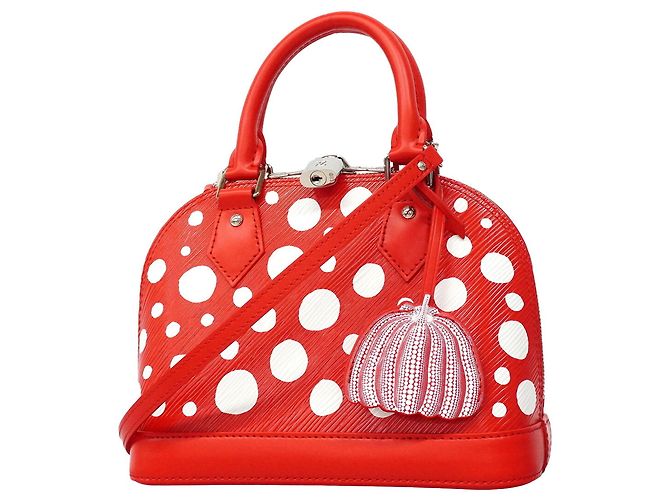 Louis Vuitton Alma BB Handtasche Weiß Rot