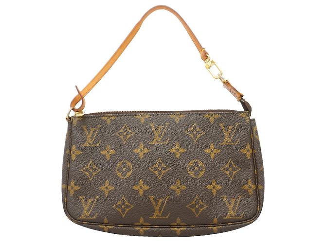 Borsa Louis Vuitton Monogram Pochette Accessoires Marrone