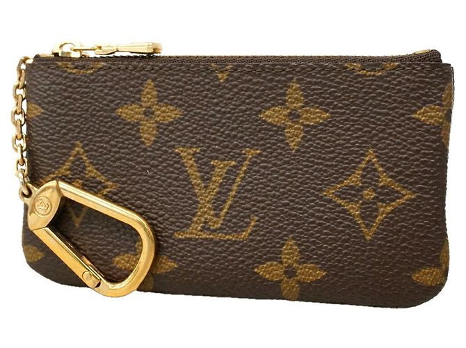 Louis Vuitton Monogram Pochette Clé M62650 Coin Case Brown