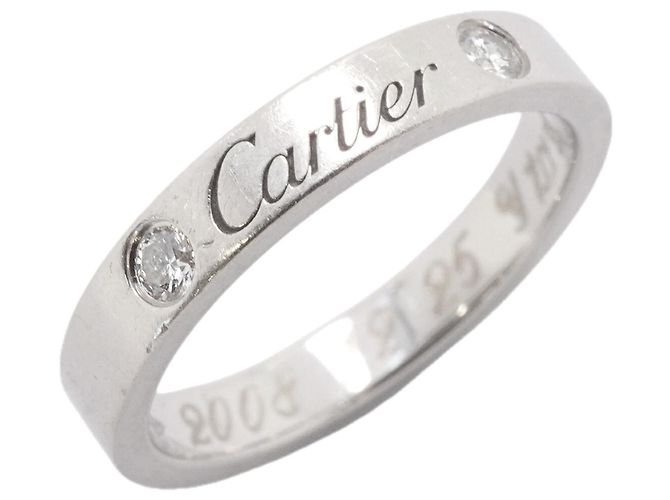 Anello Cartier C de in platino e diamanti