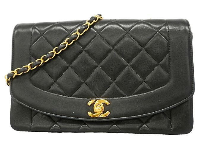 Borsa a tracolla Chanel Diana Chain Nero