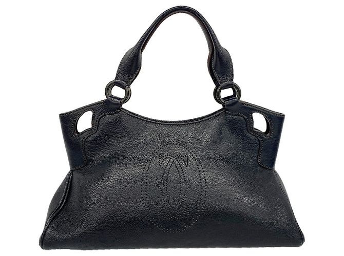 Bolsa de couro Cartier Marcello Preto